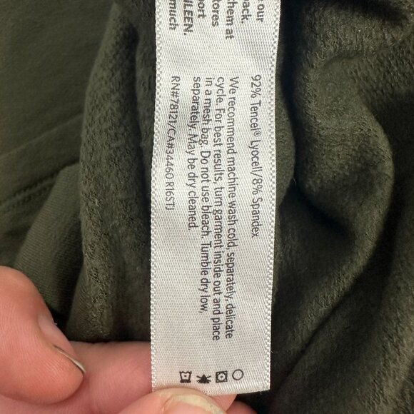 Eileen Fisher Womens Olive Green Long Sleeve Tunic Dress Pocket Detail Size S - Picture 4 of 4